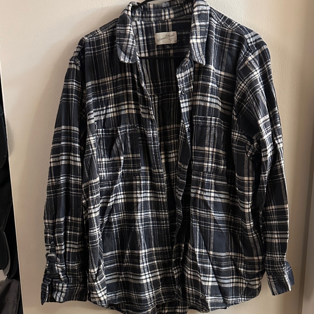Universal Thread Black and White Plaid Shirt